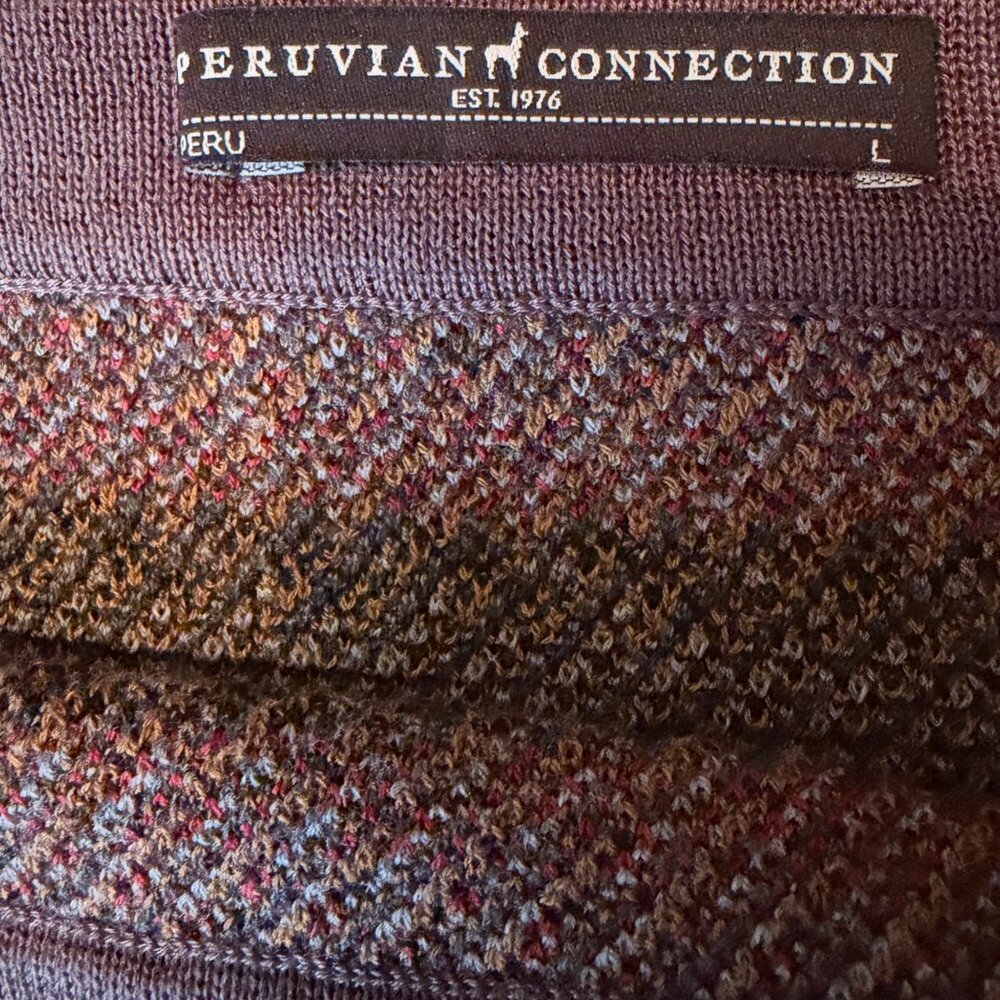 Peruvian‎ Women’s Aztec Pima Cotton Knit Skirt Southwestern Multicolor Boho Sz L - Picture 8 of 8